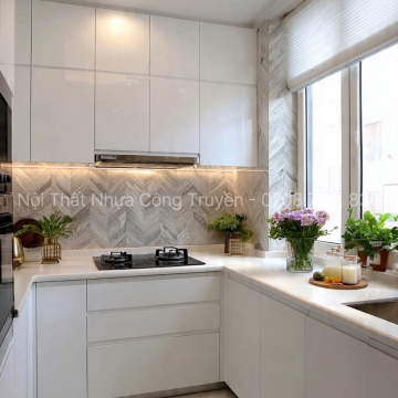 Thiết Kế & Thi Công Tủ Bếp Nhựa PVC Cao Cấp