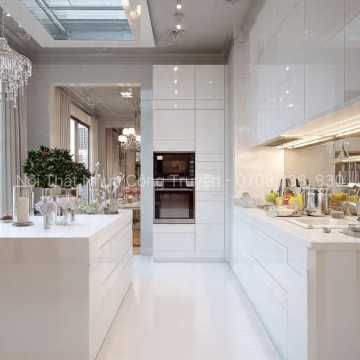 Mẫu Tủ Bếp Nhựa Picomat Tone Trắng – Xu Hướng Nội Thất 2025 Đẹp, Hiện Đại Tại Nội Thất Nhựa Công Truyền