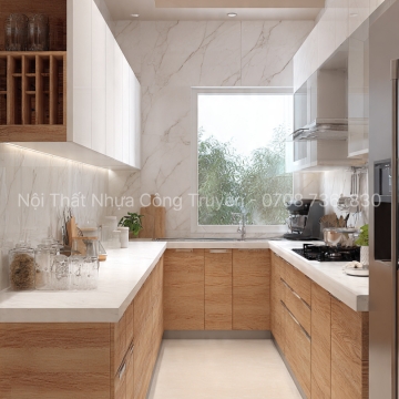 Mẫu Tủ Bếp Picomat Chữ L – Giải Pháp Tối Ưu Không Gian Bếp Nhỏ Hiện Đại 2025