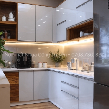 TOP 10 Mẫu Tủ Bếp Nhựa Picomat Đẹp 2025 – Sang Trọng – Hiện Đại