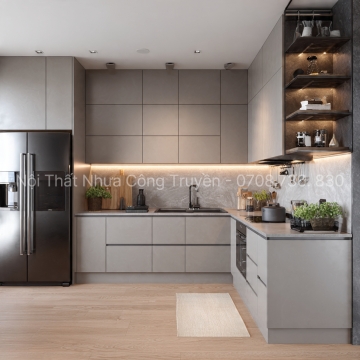 Tủ Bếp Nhựa Chữ I – Giải Pháp Bếp Nhỏ, Hiện Đại & Tiện Nghi