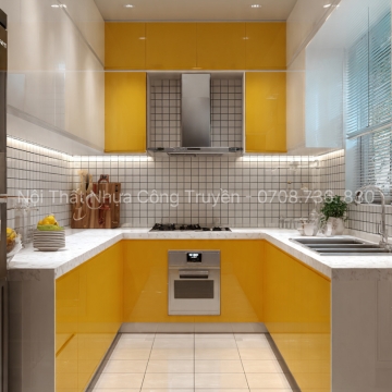 Tủ Bếp Nhựa Acrylic Chữ U – Giải Pháp Thiết Kế Cao Cấp Cho Không Gian Bếp Rộng & Hiện Đại 2026