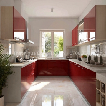 Tủ Bếp Nhựa Chữ U – Không Gian Bếp Cao Cấp & Tiện Nghi