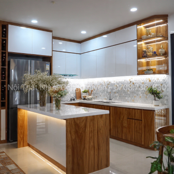 Tủ Bếp Nhựa Vinciplast Kèm Phụ Kiện Và Đèn Led – Không Gian Bếp Hiện Đại, Sang Trọng Cho Mọi Gia Đình