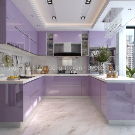 Top Mẫu Tủ Bếp Nhựa Có Quầy Bar Mini Đẹp Mê Ly – Xu Hướng Nội Thất Nhà Phố 2025 | Nội Thất Nhựa Công Truyền