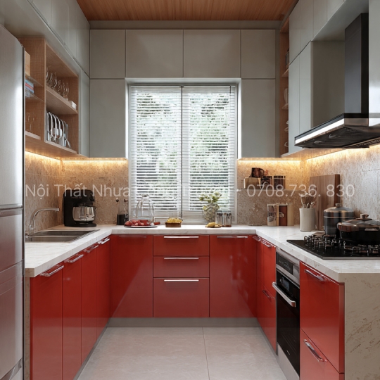 Mẫu Tủ Bếp Picomat Chữ U – Giải Pháp Hoàn Hảo Cho Không Gian Bếp Hiện Đại & Tiện Nghi