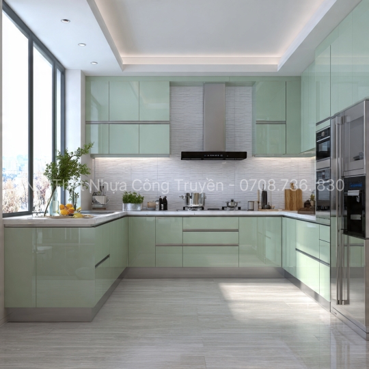 Các Mẫu Tủ Bếp Nhựa PVC Đẹp 2025 – Sang Trọng, Hiện Đại, Bền Bỉ