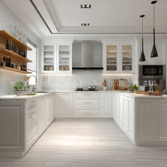 Các Mẫu Tủ Bếp Nhựa PVC Đẹp 2025 – Sang Trọng, Hiện Đại, Bền Bỉ