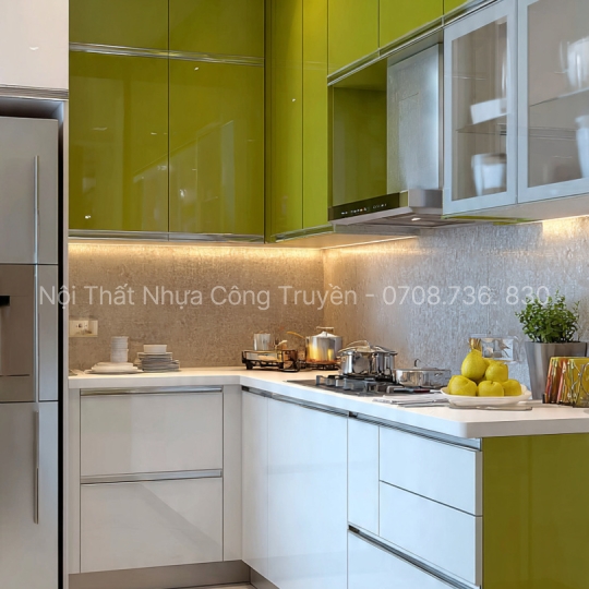 Tủ Bếp Nhựa Acrylic Chữ L – Giải Pháp Tối Ưu Không Gian Bếp Hiện Đại 2026