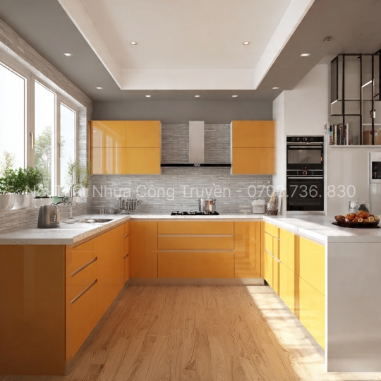 Tủ Bếp Nhựa Chữ I – Giải Pháp Bếp Nhỏ, Hiện Đại & Tiện Nghi