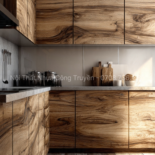 Thiết Kế & Thi Công Tủ Bếp Nhựa PVC Cao Cấp