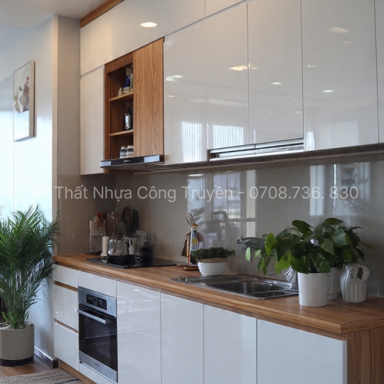 Mẫu Tủ Bếp Nhựa Ecoplast Đẹp Hiện Đại – Thi Công Trọn Gói Tại Nội Thất Nhựa Công Truyền