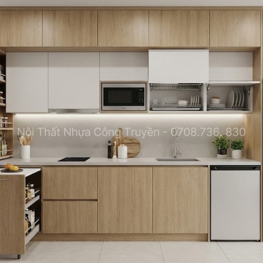 Tủ Bếp Nhựa Vincoplast Chữ L, Chữ U, Chữ I – Tư Vấn Chọn Kiểu Phù Hợp