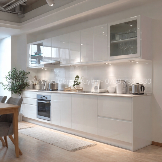 Mẫu tủ bếp nhựa đẹp hiện đại – Top 50+ ý tưởng thiết kế được yêu thích nhất 2025