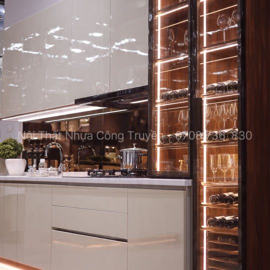 TOP các mẫu tủ bếp nhựa PVC đẹp – bền – hiện đại được khách hàng yêu thích nhất 2025 | Nội Thất Nhựa Công Truyền