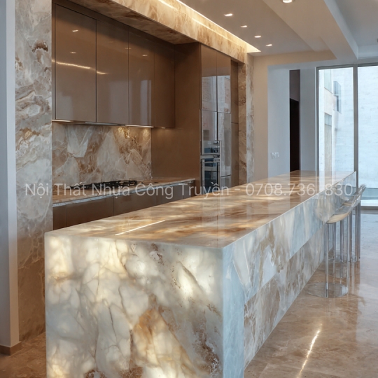 Tủ Bếp Nhựa Picomat Kết Hợp Mặt Đá Nhân Tạo – Giải Pháp Hoàn Hảo Cho Bếp Hiện Đại