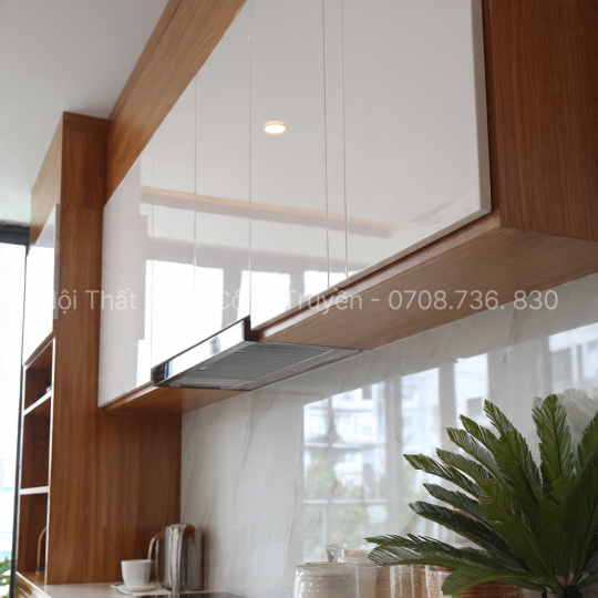Tủ bếp nhựa cao cấp Ecoplast cánh Acrylic – Đẳng cấp sang trọng cho không gian bếp hiện đại
