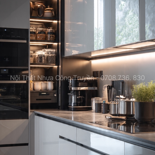 Mẫu Tủ Bếp Picomat Chữ U – Giải Pháp Hoàn Hảo Cho Không Gian Bếp Hiện Đại & Tiện Nghi