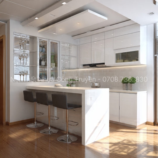 Top Mẫu Tủ Bếp Nhựa Có Quầy Bar Mini Đẹp Mê Ly – Xu Hướng Nội Thất Nhà Phố 2025 | Nội Thất Nhựa Công Truyền