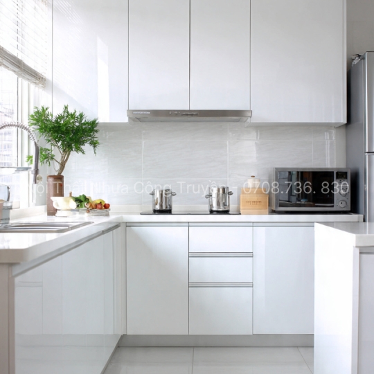 Top 10 Mẫu Tủ Bếp Nhựa Acrylic Đẹp – Hiện Đại – Sang Trọng Dẫn Đầu Xu Hướng 2026