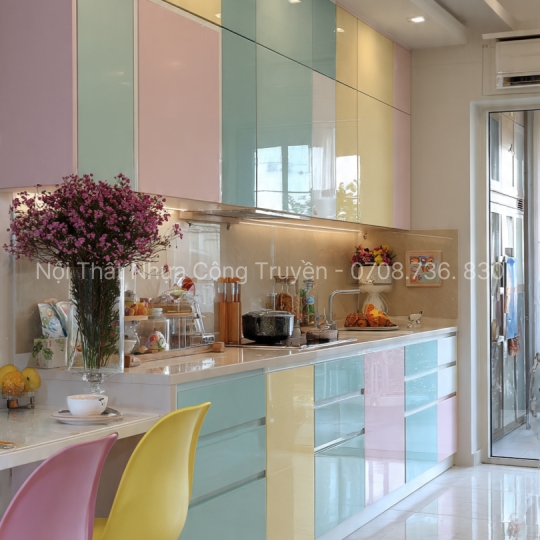 Những Gam Màu Tủ Bếp Nhựa Acrylic Được Ưa Chuộng Nhất Trong Thiết Kế Tủ Bếp 2026