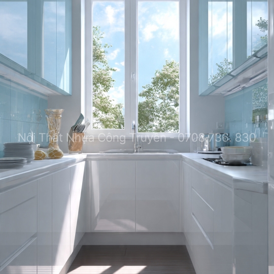 Tủ Bếp Nhựa Acrylic Chữ U – Giải Pháp Thiết Kế Cao Cấp Cho Không Gian Bếp Rộng & Hiện Đại 2026
