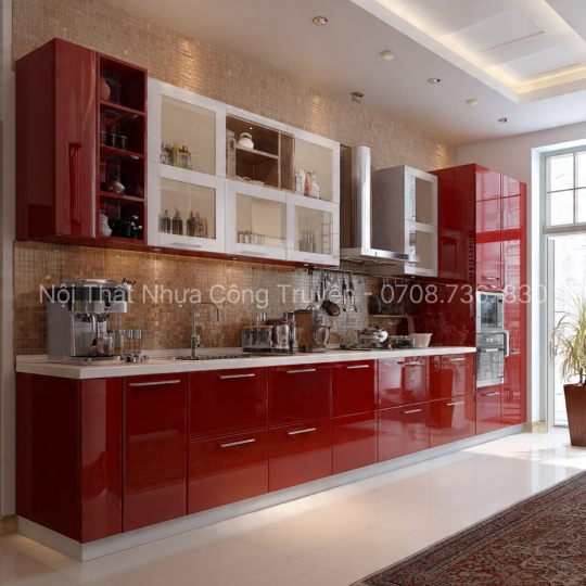 Các Mẫu Tủ Bếp Nhựa PVC Đẹp 2025 – Sang Trọng, Hiện Đại, Bền Bỉ